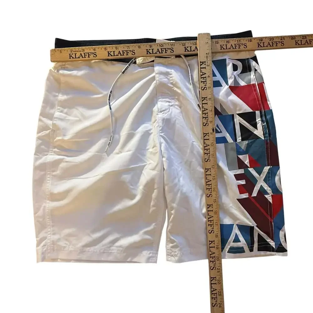 Armani Exchange Graphic Logo Print Board Shorts Size Large